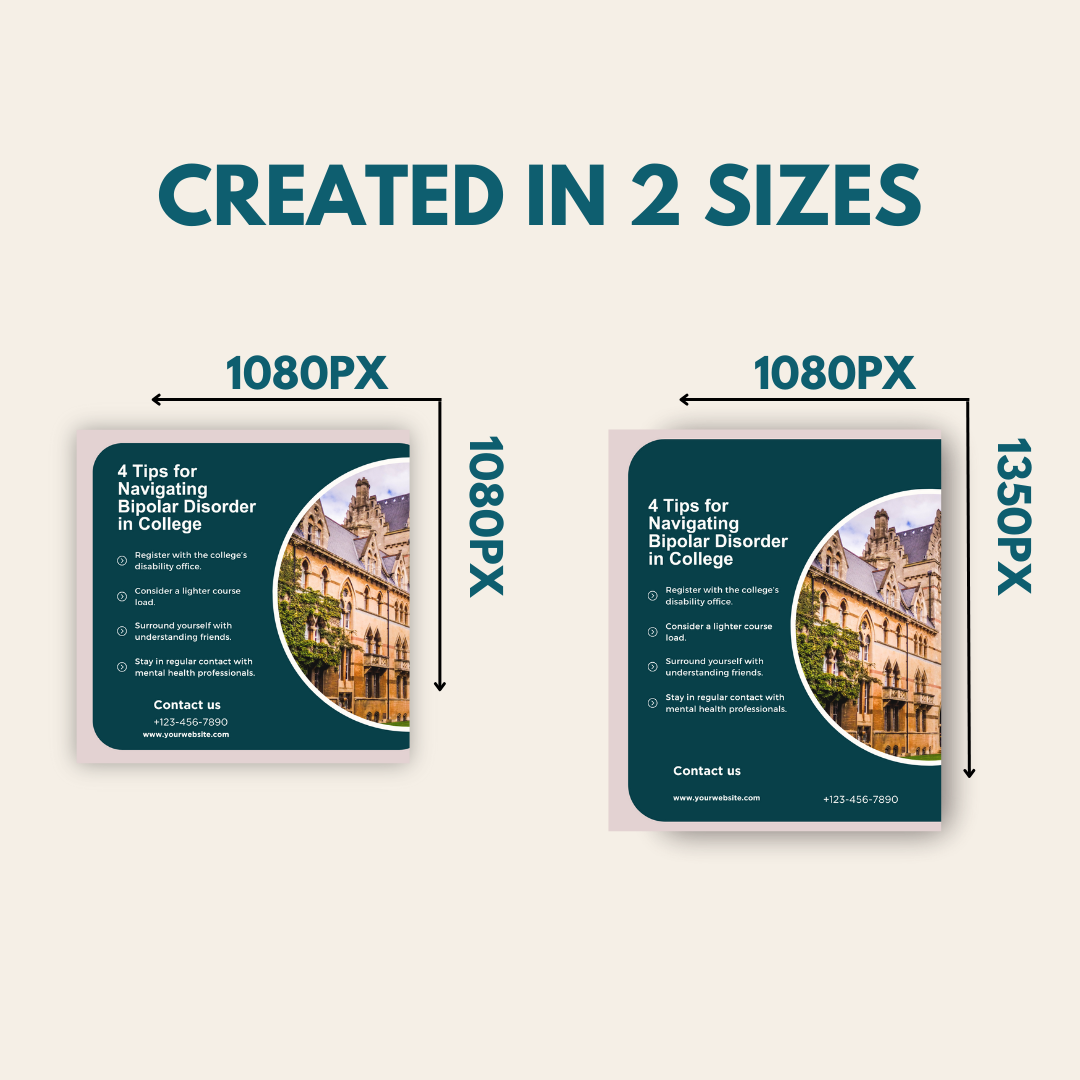 50 Bipolar Disorder - Social Media Templates