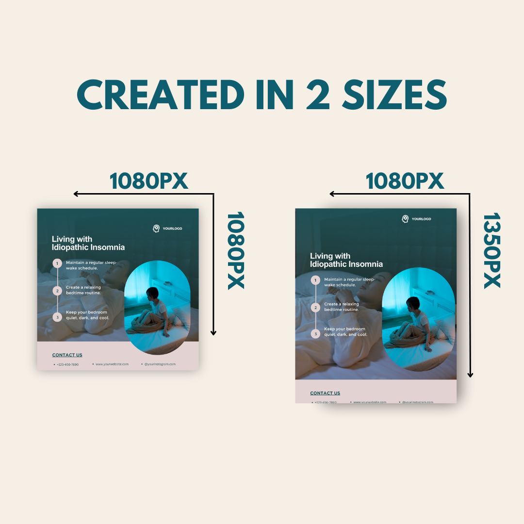 50 Insomnia and sleep disorders Posts - Social Media Templates