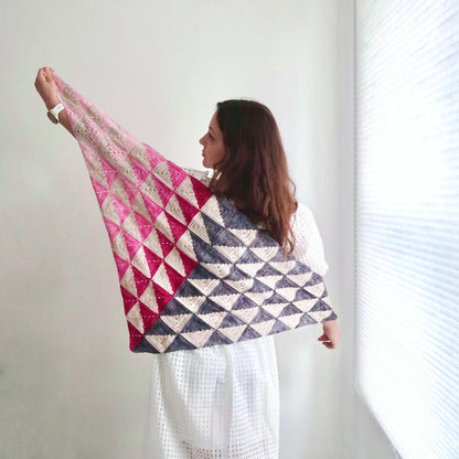 Half-Square Triangle Shawl Pattern - The Crochet Coven