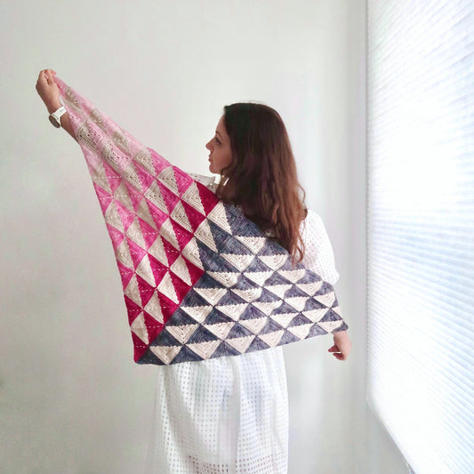 Half-Square Triangle Shawl Pattern - The Crochet Coven