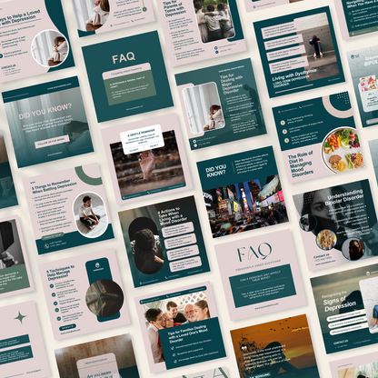 50 Depression and mood disorders - Social Media Templates