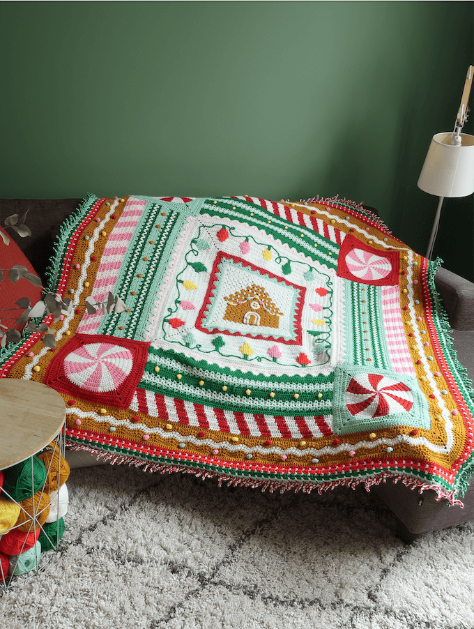 Gingerbread Blanket Yarn Pack, Free Pattern & Video - The Crochet Coven