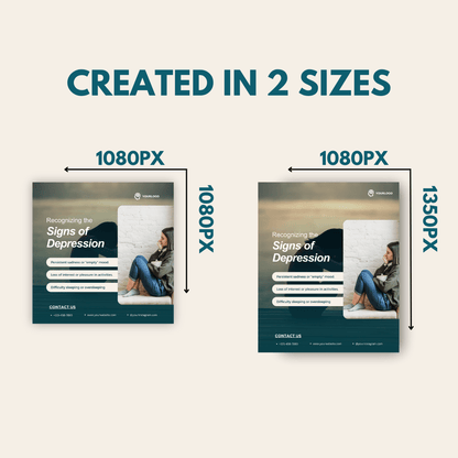 50 Depression and mood disorders - Social Media Templates