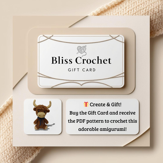 new Bliss Crochet Gift Card  With Free Amigurumi! -The Crochet Coven