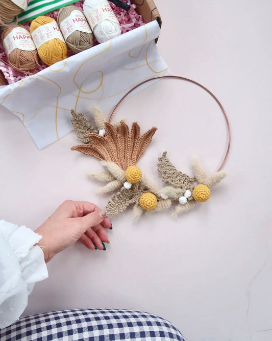 Fibre Floristry Wreath Pattern - The Crochet Coven