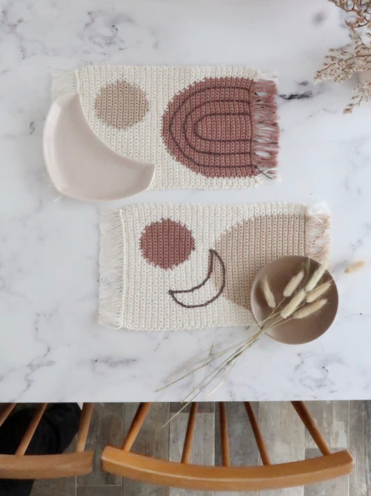 Abstract Shapes Placemats Pattern - The Crochet Coven