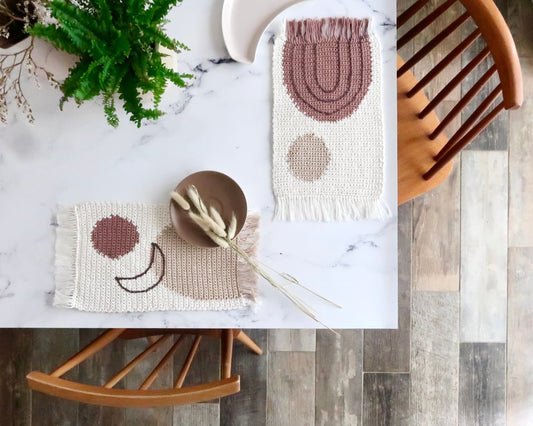 Abstract Shapes Placemats Pattern - The Crochet Coven