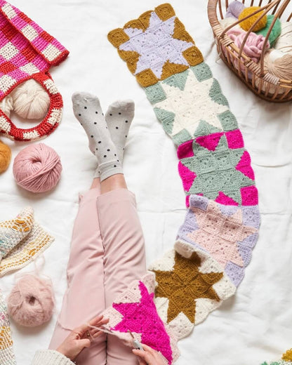 Patchwork Crochet Scarf Pattern - The Crochet Coven