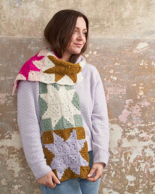 Patchwork Crochet Scarf Pattern - The Crochet Coven
