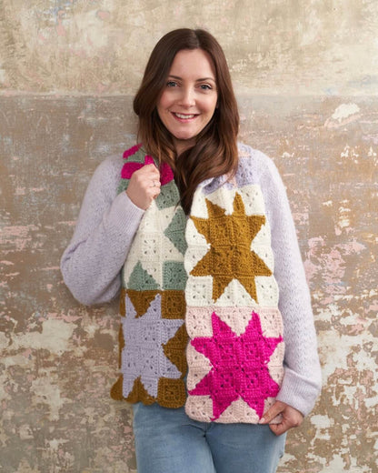 Patchwork Crochet Scarf Pattern - The Crochet Coven
