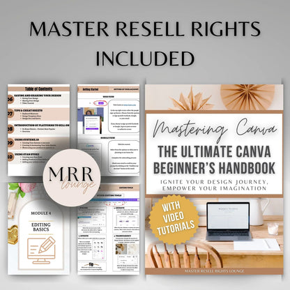 Mastering Canva: The Ultimate Beginner's Handbook with MRR