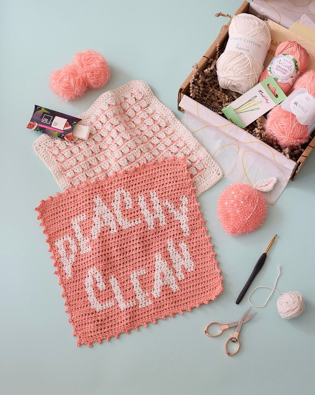 Peachy Clean Kit and Pattern - The Crochet Coven