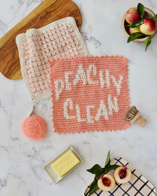 Peachy Clean Kit and Pattern - The Crochet Coven