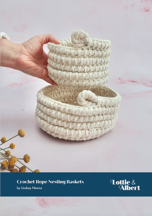 Rope Nesting Baskets Pattern - The Crochet Coven