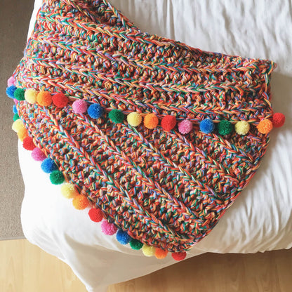 Crochet Rainbow Blanket and Cushion Crochet Pattern - The Crochet Coven
