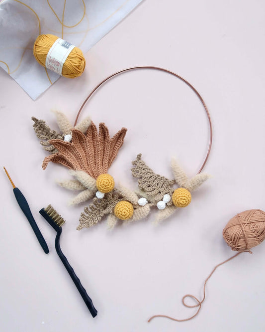 Fibre Floristry Wreath Pattern - The Crochet Coven