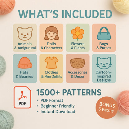 Crochet Pattern Bundle, 5,000+ Amigurumi Animals, Clothes Bags.. - The Crochet Coven