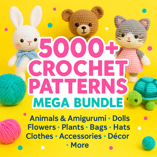 Crochet Pattern Bundle, 5,000+ Amigurumi Animals, Clothes Bags.. - The Crochet Coven