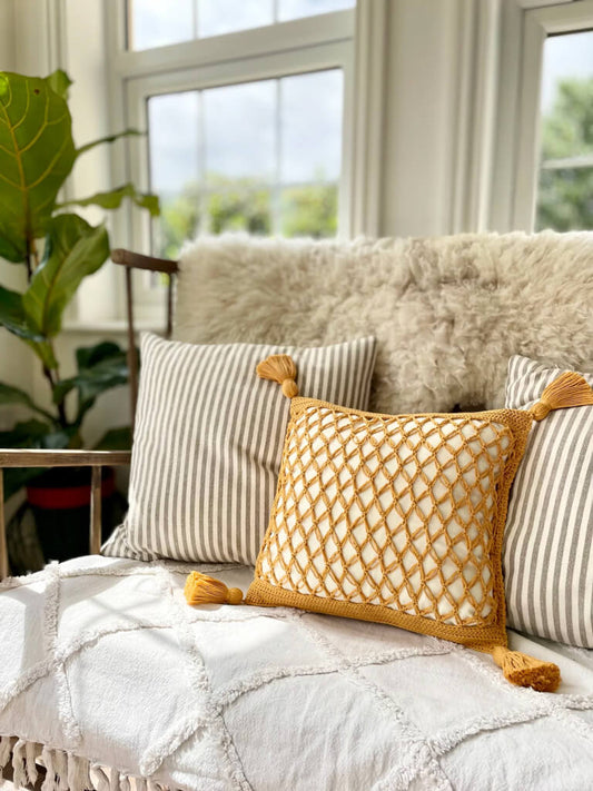 Pumpkin Lattice Pillow Pattern - The Crochet Coven