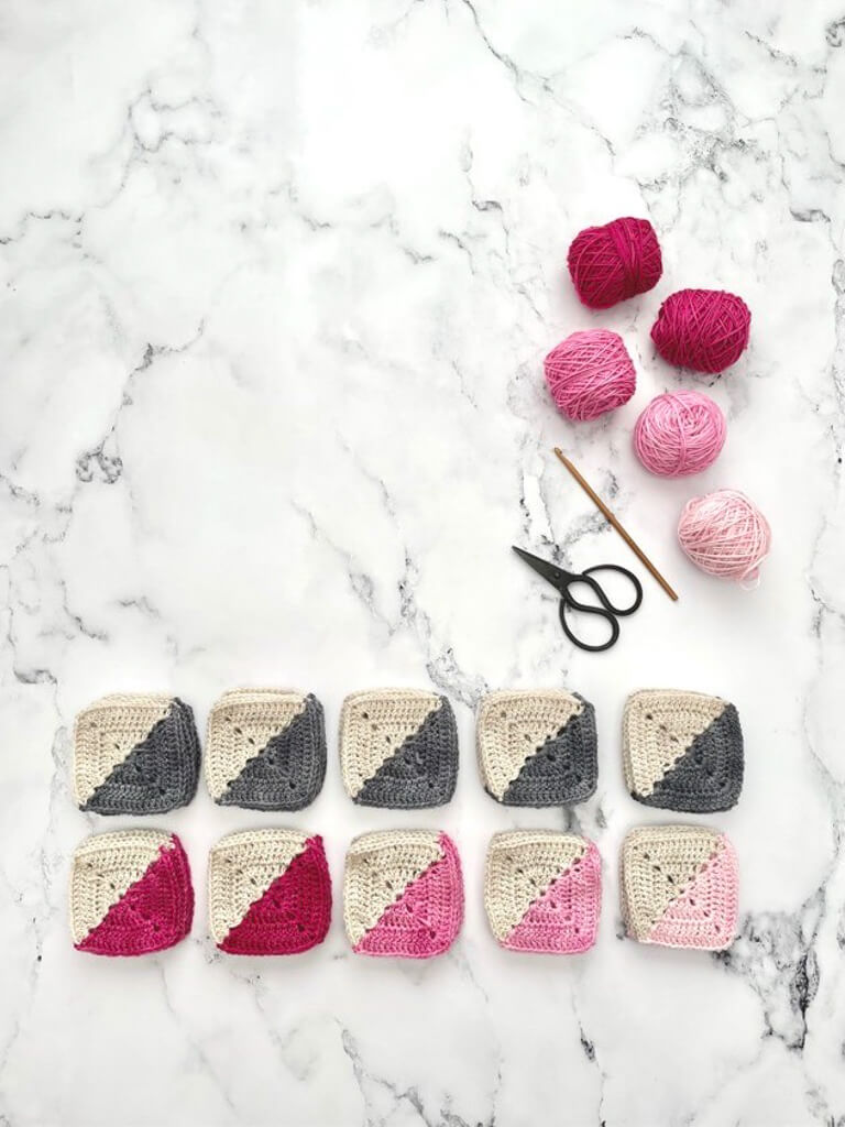 Half-Square Triangle Shawl Pattern - The Crochet Coven